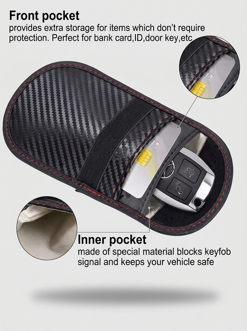 Faraday Signal Blocking Key Pouch