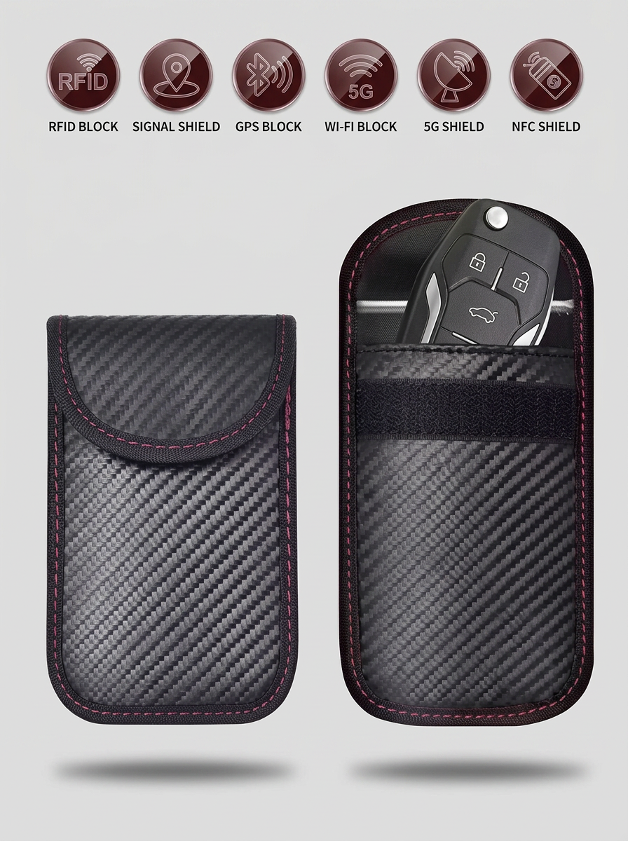 Faraday Signal Blocking Key Pouch