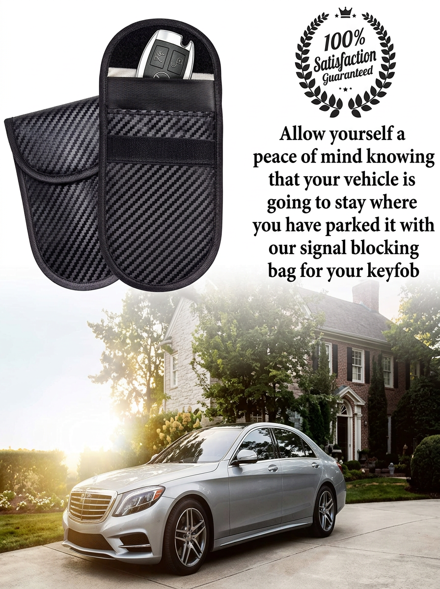 Faraday Signal Blocking Key Pouch